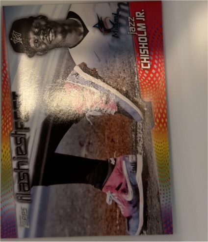 2022 Topps Series 1 #FF-7 Jazz Chisholm Jr. Flashiest Feet Insert Miami Marlins — front