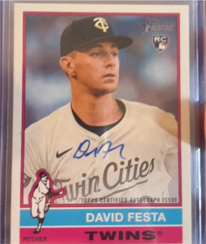 2025 Topps Heritage Real One Autograph #ROA-DF David Festa — front