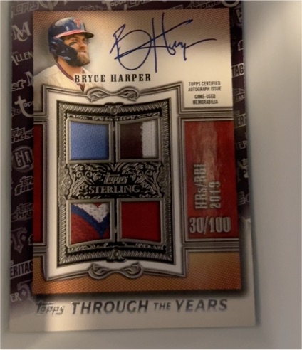 2023 Topps Sterling Through the Years #TTY-8 Bryce Harper — front