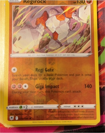 2022 Pokemon Astral Radiance #075 Regirock — front