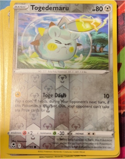 2022 Pokémon SWSH12: Silver Tempest #127 Togedemaru — front