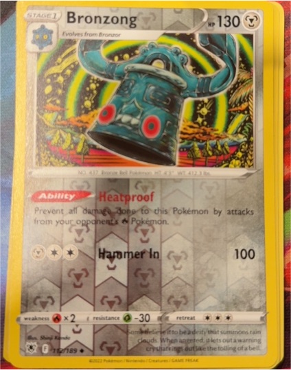 2022 Pokémon Sword & Shield Astral Radiance #112 Bronzong — front