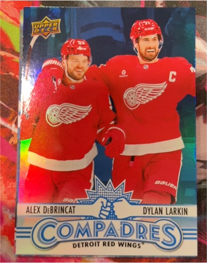 2025-26 Upper Deck Series 1 #CM-1 Alex DeBrincat / Dylan Larkin Compadres — front