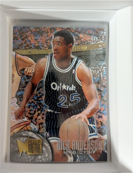 1995-96 Fleer Metal #75 Nick Anderson Orlando Magic — front