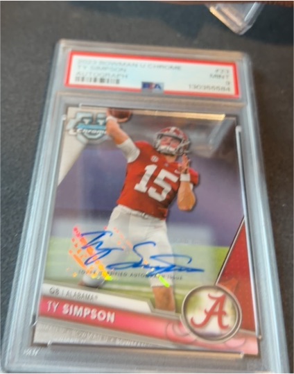 2023 Bowman Chrome University #4 Ty Simpson — front