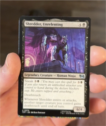 2020 Magic: The Gathering #74 Shredder, Unrelenting — front