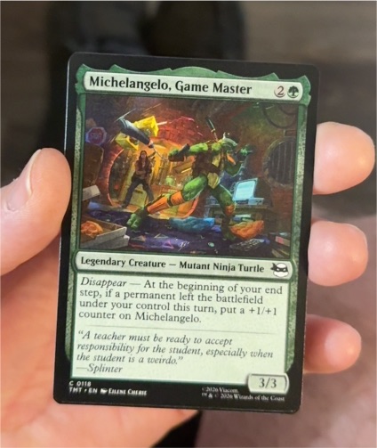 2020 MTG Teenage Mutant Ninja Turtles #118 Michelangelo, Game Master — front