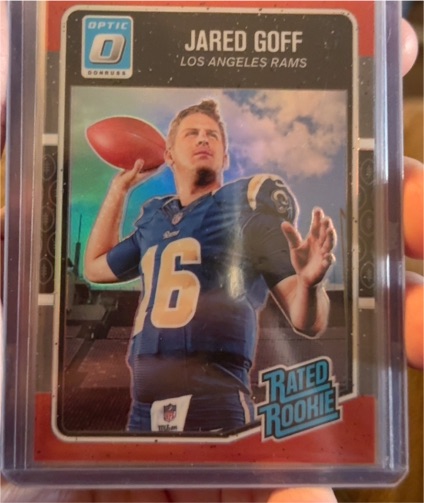 2016 Donruss Optic #172 Jared Goff Rated Rookie Red and Yellow — front