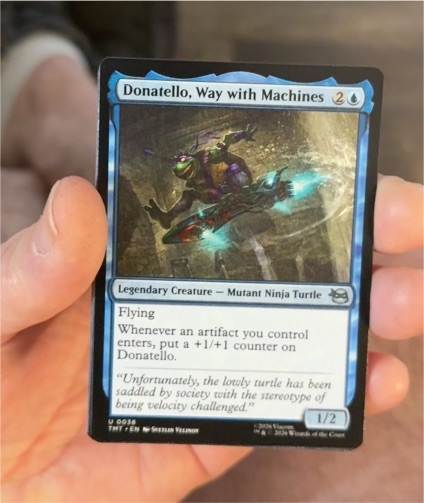 2020 Magic: The Gathering #38 Donatello, Way with Machines — front