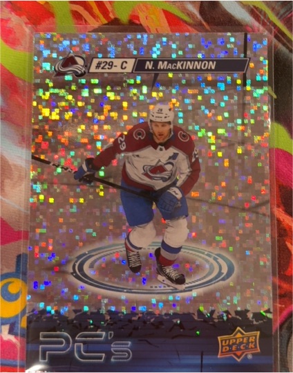 2023-24 Upper Deck Series 2 PC's Sparkle #PC-4 Nathan MacKinnon — front
