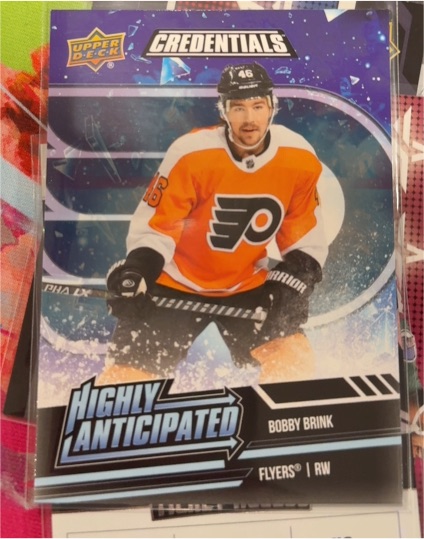 2022-23 Upper Deck Credentials Highly Anticipated #HA-16 Bobby Brink — front