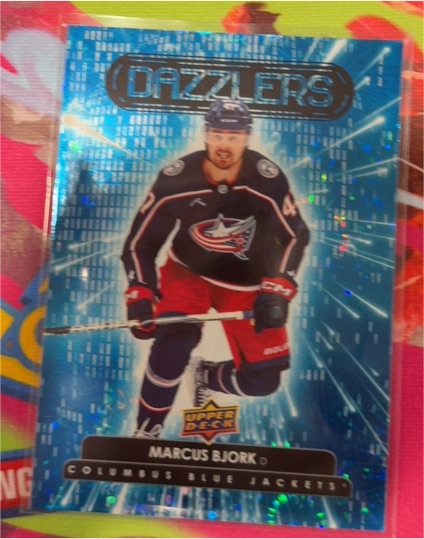 2022-23 Upper Deck Extended Series Dazzlers Blue #DZ-111 Marcus Bjork — front