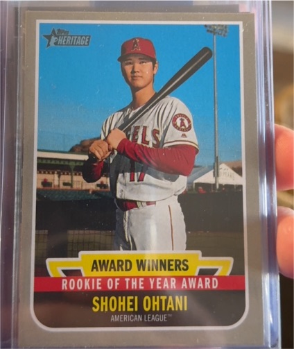 2019 Topps Heritage #AW-5 Shohei Ohtani Award Winners — front
