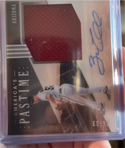 2020 Panini Chronicles America's Pastime Zac Gallen Rookie Jersey RC Auto — front