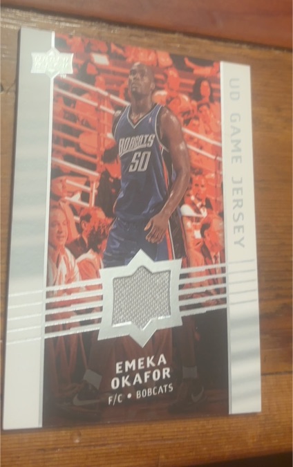 2008 Upper Deck UD Game Jersey #GA-EO Emeka Okafor — front
