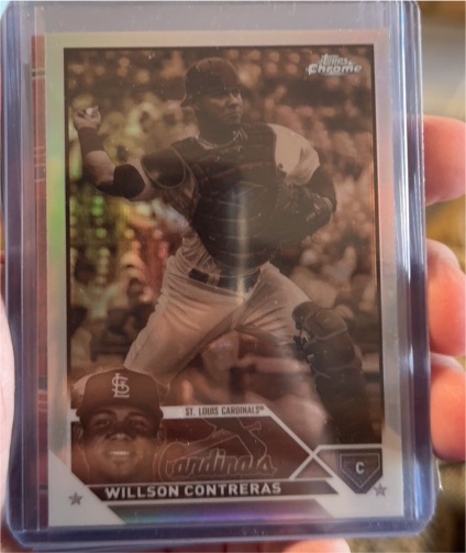 2023 Topps Chrome #139 Willson Contreras Sepia Refractor St. Louis Cardinals — front