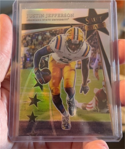 2022 Panini Select Draft Picks #SS-JJ Justin Jefferson Select Stars LSU Tigers — front