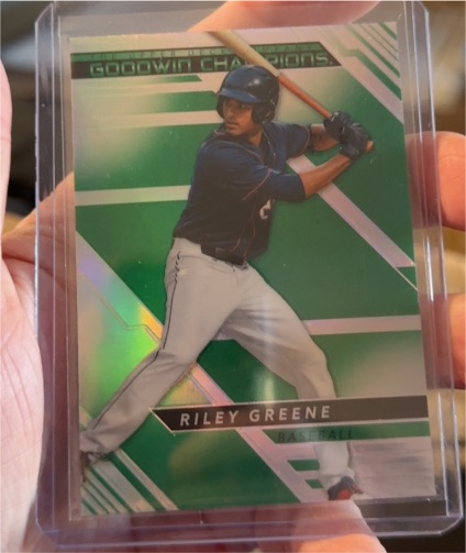 2022 Upper Deck Goodwin Champions Platinum #P7 Riley Greene — front