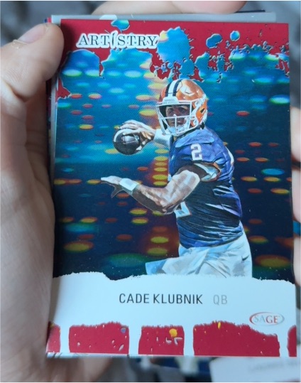 2025 Sage Artistry #18 Cade Klubnik — front