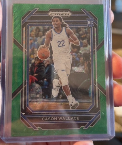 2023-24 Panini Prizm #139 Cason Wallace Green Prizm Rookie — front