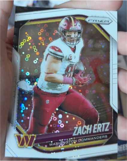 2025 Panini Prizm #64 Zach Ertz White Disco Prizm Washington Commanders — front
