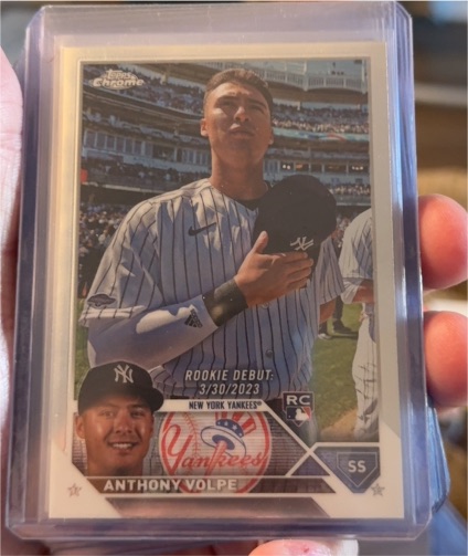 2023 Topps Chrome Update #USC35 Anthony Volpe Rookie Debut — front