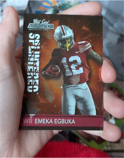 2021 Wild Card Alumination Collegiate Edition Splintered Red Emeka Egbuka #ANSP-20 — front