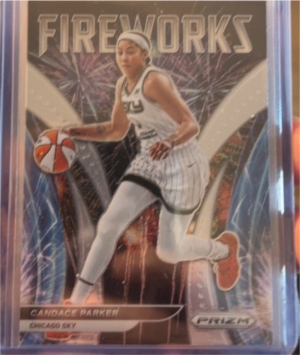 2022 Panini Prizm WNBA Fireworks #9 Candace Parker — front
