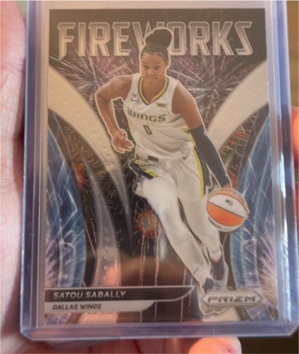 2022 Panini Prizm WNBA #8 Satou Sabally Fireworks — front