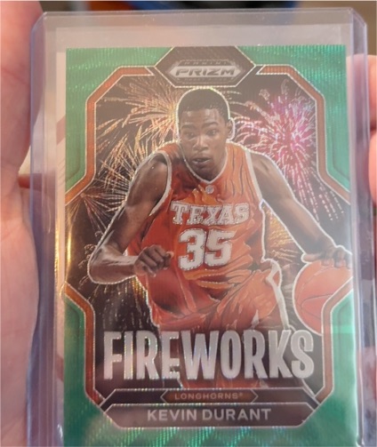 2023 Panini Prizm Draft Picks Fireworks #17 Kevin Durant — front