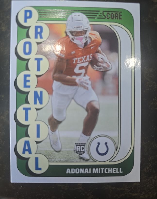 2024 Score Protential #25 Adonai Mitchell — front