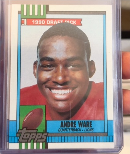 1990 Topps #349 Andre Ware — front