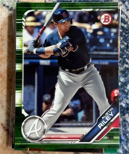 2019 Bowman Prospects Camo #BP-129 Austin Riley — front