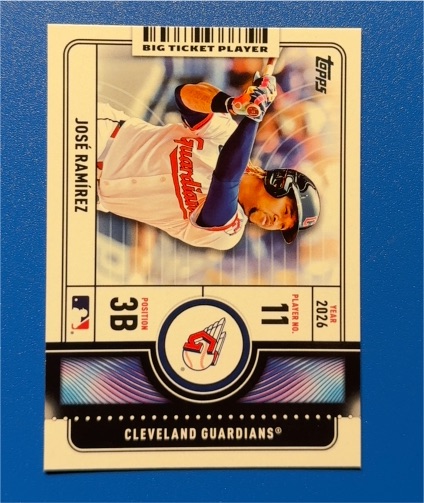 2026 Topps Series 1 Big Ticket Player #BTP-9 José Ramírez — front
