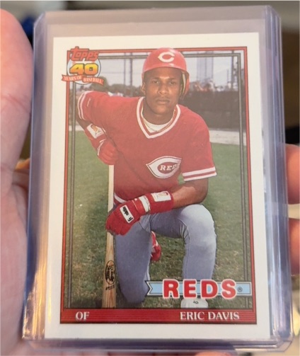 1991 Topps #550 Eric Davis — front