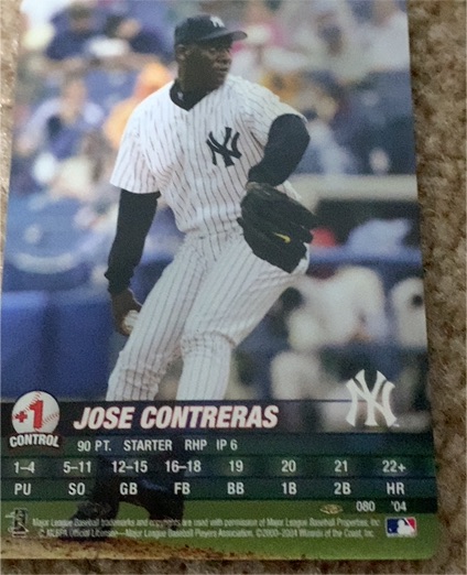 2004 MLB Showdown Pennant Run #080 Jose Contreras — front