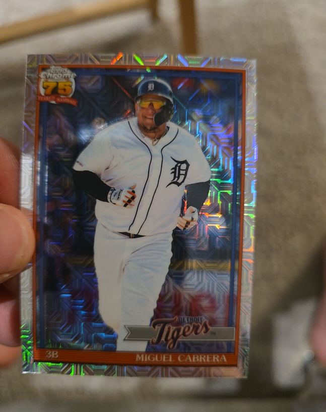 2026 Topps Series 1 75 Year Chrome Mojo Refractor #91C-93 Miguel Cabrera — front