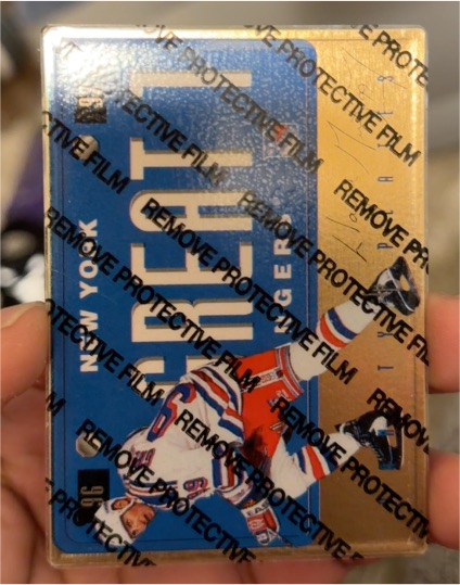 1996 Leaf Preferred Vanity Plates Gold #1 Wayne Gretzky — front
