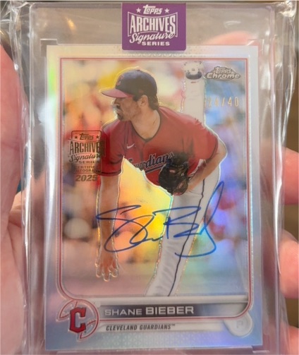 2025 Topps Archives Signature Series #208 Shane Bieber — front