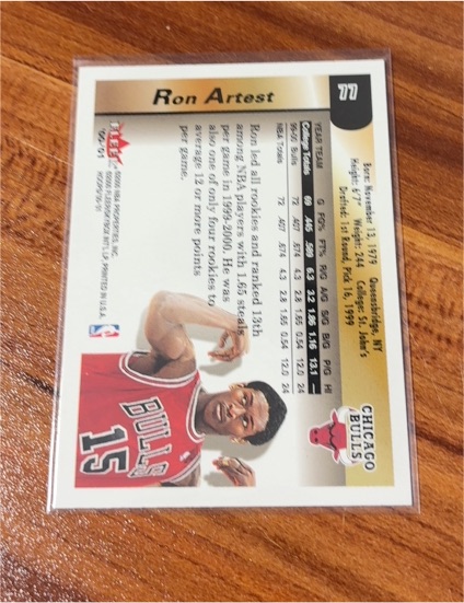 1999-00 Fleer Focus #101 Ron Artest — front