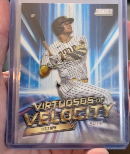2023 Topps Stadium Club #VV-8 Juan Soto Virtuosos of Velocity — front