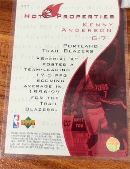 1997-98 Upper Deck Collector's Choice #377 Kenny Anderson — front