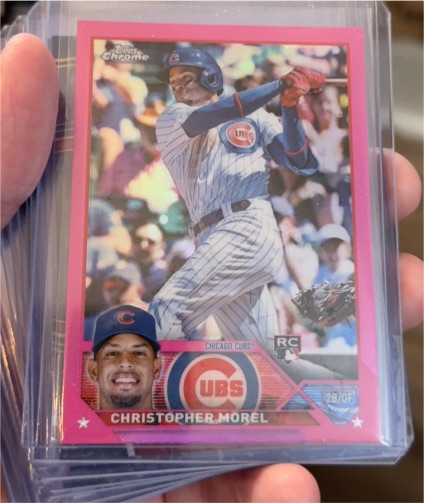 2023 Topps Chrome #198 Christopher Morel Pink Refractor — front