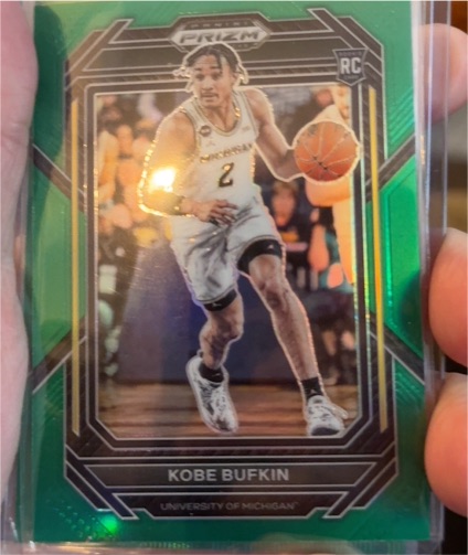 2023 Panini Prizm Draft Picks #22 Kobe Bufkin Green Prizm — front