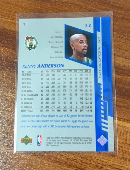 1992-93 Upper Deck All-Division Team #AD5 Kenny Anderson — front