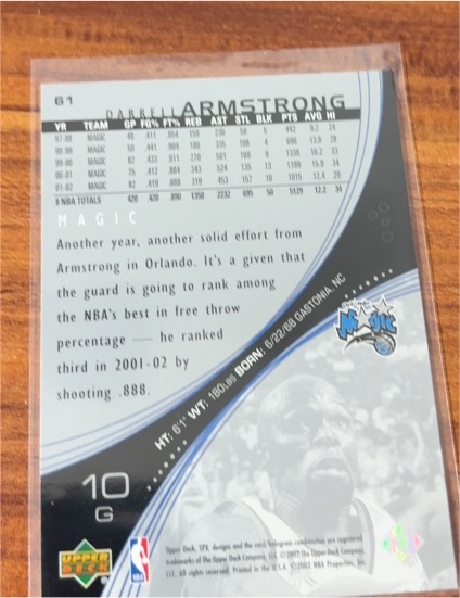 2001 Upper Deck #81 Darrell Armstrong — front