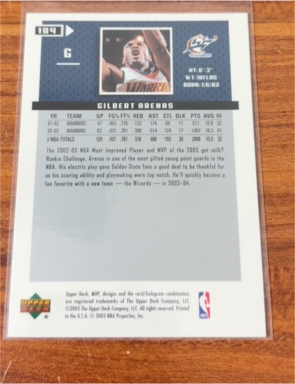 2002-03 Upper Deck #194 Gilbert Arenas — front