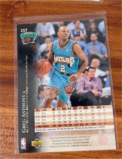 1996 Upper Deck #257 Greg Anthony — front