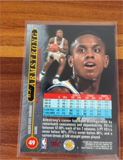 1996-97 Upper Deck Collector's Choice #49 B.J. Armstrong — front