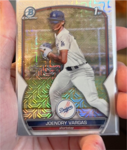 2023 Bowman Chrome 1st Bowman Mojo Refractor #BCP-218 Joendry Vargas — front